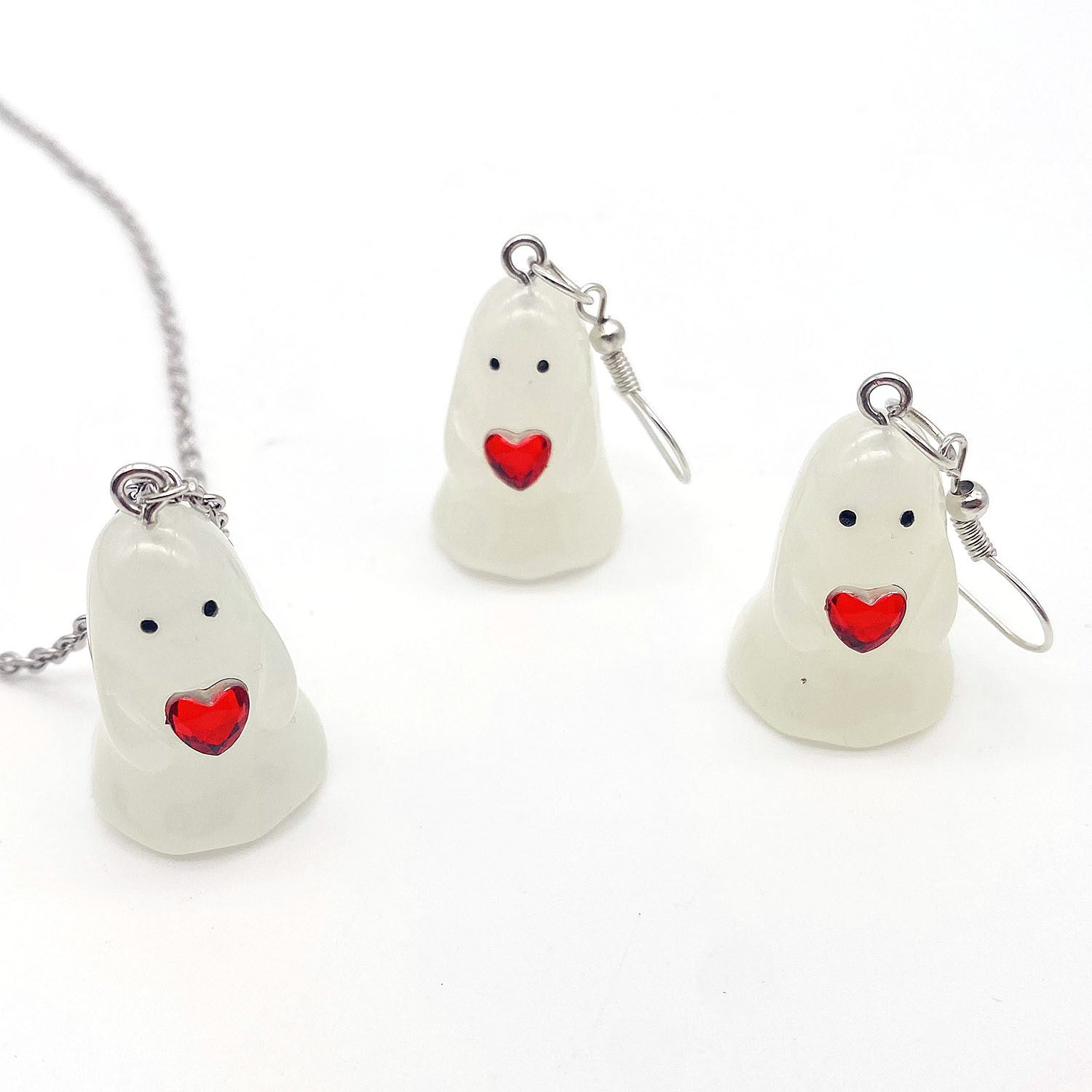 Wholesale  3D Glow-in-the-Dark Ghost Pumpkin Candy Corn Pendant Earrings
